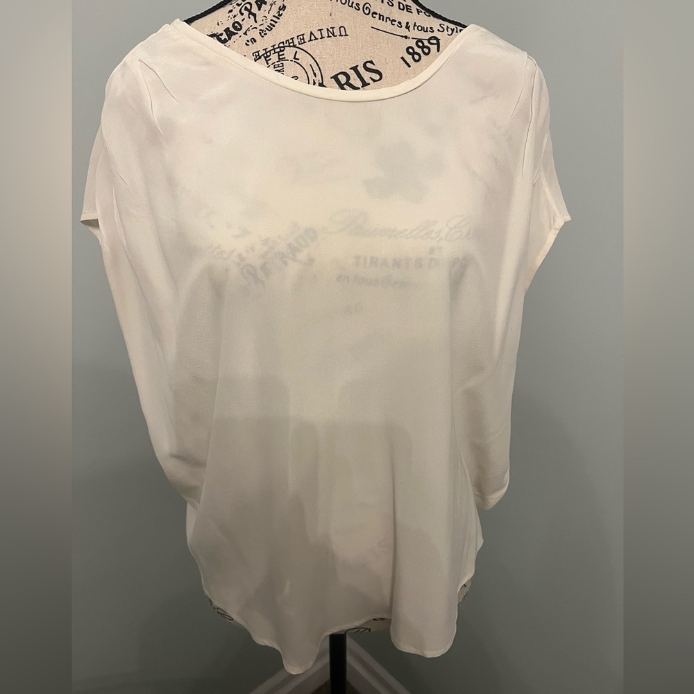 Joie silk cream blouse